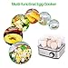 Egg Cooker Aicook Rapid Egg Cooker with Auto Shut off, 8 Egg Capacity Electric Egg Maker for Soft, Medium, Hard Boiled Eggs and Poacher Attachment, Stainless Steel