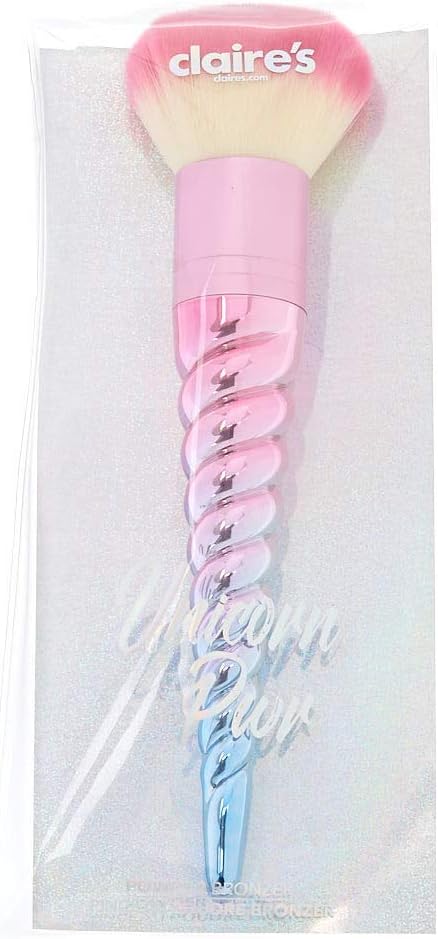 Claire's Girl's Unicorn PR Powder Bronzer Makeup Brush Pink