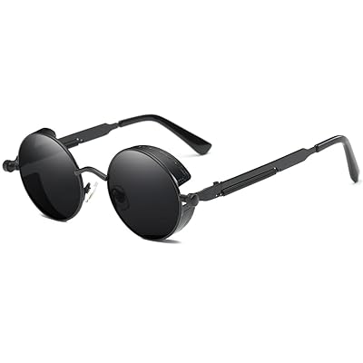 Dollger Vintage Steampunk Retro Metal Round Circle Frame Sunglasses