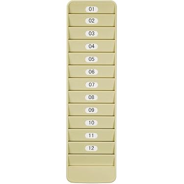 Time Card Holder, 10-Slot Attendance Card Rack, Easy to Time Card Holder, 10-Slot Attendance Card Rack, Easy to
