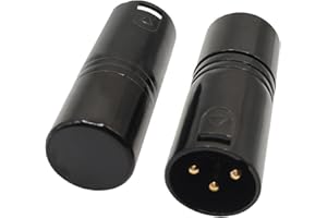Voluty Tek 3-Pin XLR Terminator 120 Ohm DMX Terminal Adapter for DMX512 Lighting and Audio Systems 2pcs