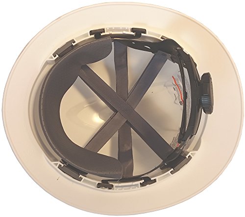 Pyramex Ridgeline Full Brim Patterned Hardhat with Protective Edge with 6 Point Suspension - Matte White Graphite Pattern