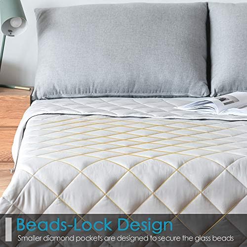 BUZIO Weighted Blanket 15 lbs for Adults 140-180 lbs (Diamond Pattern