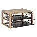 Kate and Laurel Tanner Rustic Wood and Metal Desktop Drawer Organizer Letter Tray