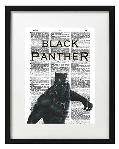 Black Panther Dictionary Art Marvel Comics Black Panther Poster
Superhero theme wall art 8x10