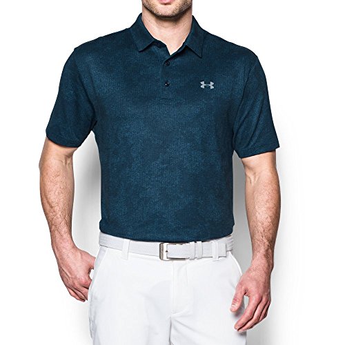 Under Armour Men's Playoff Polo, Academy/Overcast Gray, XXX-Large