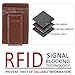 kinzd Money Clip, Front Pocket Wallet, Genuine Leather RFID Blocking Strong Magnet Minimalist Thin Wallet For Mens Brown Clip Wallet Credit Card Holder