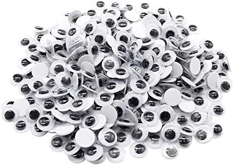 288pcs 7mm Plastic Wiggly Googly Eyes for Toy Accessory (with Self-Adhesive) (288pcs 7mm)