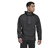 adidas Mens Terrex Made to be Remade Windproof Anorak Windbreaker Outdoor Jacket, Black, X-Large