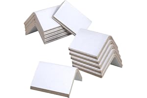IDL Packaging Cardboard Edge Protectors 2" x 2" x 3", Pack of 50, White, 0.225" Thick - Reinforced V-Board Edge Guards for Pallets - Super-Duty Cardboard Corners for Shipping