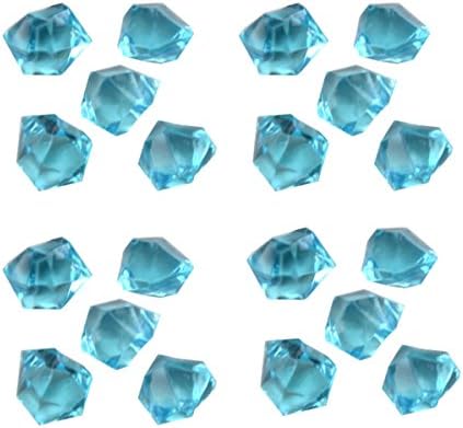 300g 150pcs Acrylic Color Ice Rock Crystals Treasure Gems for Table Scatters, Vase Fillers, Event, Wedding, Birthday Decoration Favor, Arts &amp; Crafts (Light Blue)