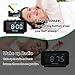 Reacher Digital Alarm Clock Radio with Dual USB Charger Port Dual Alarm Dimmer Snooze Indoor Thermometer and Outlet Powered for iphone Phone Bedside Bedroom Desktop Home Office