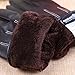Womens Touchscreen Texting Winter PU Leather Gloves Driving Outdoor Fleece Lining (7.5, Black)