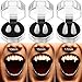 Bdwing Vampire Teeth Funny Horror Trick Toy Goofy Fake Vampire Fangs Dentures, Great Party Favors for Cosplay Prop Halloween Decoration Props Costume Accessory, 6pcs/3 Pairs(13mm 15mm 17mm)