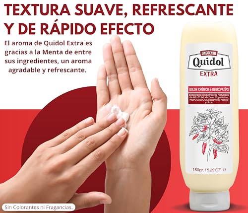 Ungüento para Dolor Intenso tipo Neuropático con Capsaicína Quidol Extra 150gr