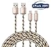 Fenergy 2-Pack Certified Nylon Braided Lightning to USB Cable for iPhone iPad iPod - (10 Feet / 3 Meter)