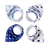 Baby Bibs,Baby Drool Bibs,Baby Bandana Drool Bibs for Drooling and Teething,4-Pack Gift Set
