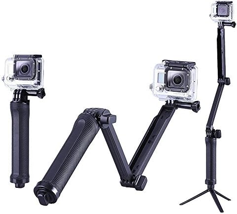 Youzel Foldable Three 3 Way Handheld Selfie Stick Monopod Holder for GoPro Hero 4 3+ 3 2 SJ4000 SJ9000