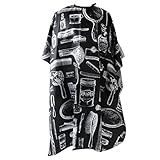 MagiDeal Hair Cut Hairdressing Cape Cloth Apron - Black