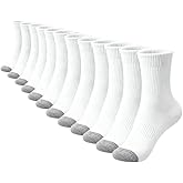 SPLASHGRIP Men's Crew Socks 6 Pack Soft Breathable Athletic Socks Casual Running Socks for Daily Wear Work Training Sports