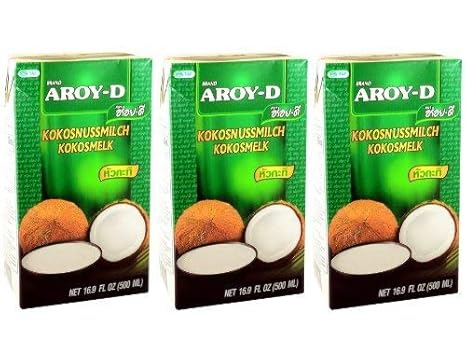 Aroy-D - Kokosmilch - 3er Pack (3 x 500ml)