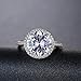 Mozume Women's Luxury 5ct CZ 925 Sterling Silver Engagement Anniversary Halo Ring Solitaire Wedding Band