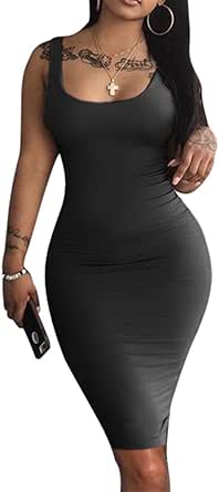 white bodycon tank dress