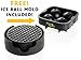 Top Quality Silicone Coasters For Drinks With Holder - Bonus Ice Ball Mold - Excellent Grip, Big 4.3 Inch Size, Food Grade, Non-scratch, Lifetime Guarantee
