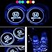 Lntly LED Car Logo Cup Holder Pad Waterproof Bottle Drinks Coaster Built-in Light 7 Colors Changing USB Charging Mat LED Cup Mat Car Atmosphere Lamp 2PCS (Honda)