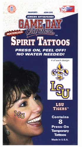 LSU Tigers Tattoo Waterless