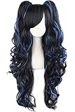 MapofBeauty Multi-color Lolita Long Curly Clip on Ponytails Cosplay Wig