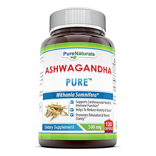 Pure Naturals Ashwagandha, 500 mg, 120 Capsules Pure Naturals Ashwagandha, 500 mg, 120 Capsules
