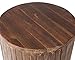 Patio Sense 62421 Michael Round Rustic Garden Stool Wood Outdoor Seating & End Table Portable Adaptable Outdoor Furniture - Seasoned Patina Finish