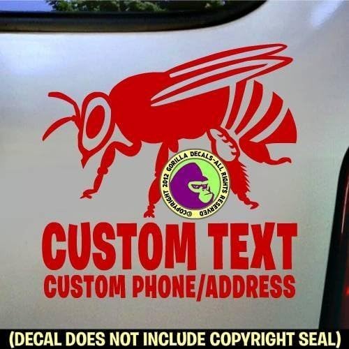BEEKEEPER - ADD CUSTOM WORDS Honey Bee Vinyl Decal Sticker D