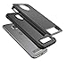 Tekcoo for Moto Z2 Force Case, for Motorola Z2 Force Sturdy Case, [Tmajor] Shock Absorbing [Black] Rubber Silicone & Plastic Scratch Resistant Bumper Grip Hard Cases Cover for Moto Z Force 2017