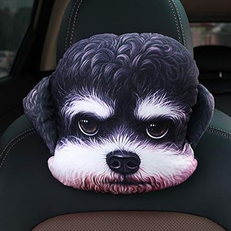 Amazon Co Jp Directsaler 自動車ヘッドレスト枕 ペット犬 3d かわいい動物 自動車シートの3dヘッド ハスキー ブラウン Us 車 バイク