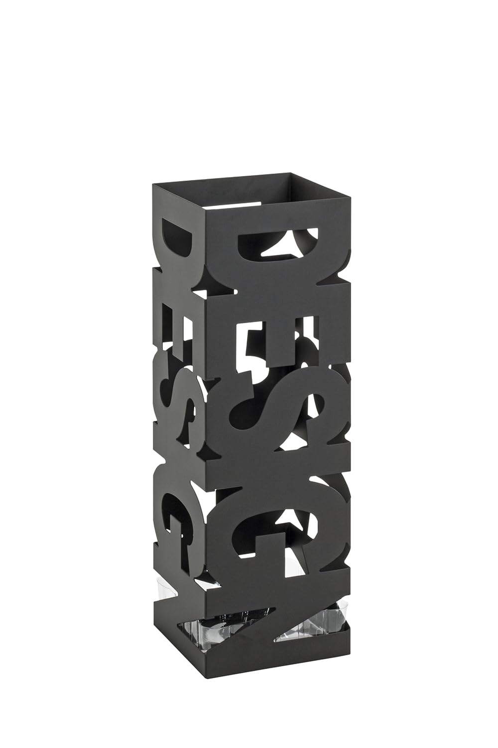 HAKU Umbrella Stand Black, Metal - Dim.: W 16 cm X H 48 cm X D 16 cm, Style: Modern