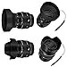 49mm Lens Hood Set Lens Shade Compatible with Canon EF 50mm f/1.8 STM Lens Replaces Canon ES-68 Hood, Collapsible Rubber Lens Hood + Reversible Tulip Flower Lens Hood + Center Pinch Lens Cap