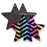 Nippies Black Sequins Metallic Rainbow Star Waterproof Nipple Cover Pasties