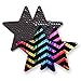 Nippies Black Sequins Metallic Rainbow Star Waterproof Nipple Cover Pasties Size C