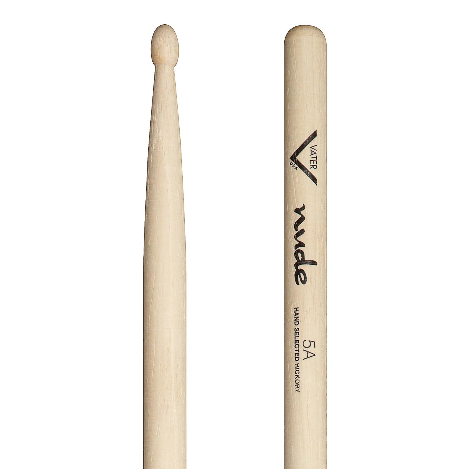 Vater Nude 5A Wood Tip Drum Sticks