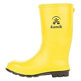 Kamik Kids Stomp Waterproof Rain Boots,Yellow/Black