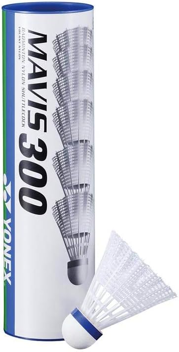 Yonex Mavis 300 Badminton Shuttlecocks 6 White 78 Medium Blue Speed