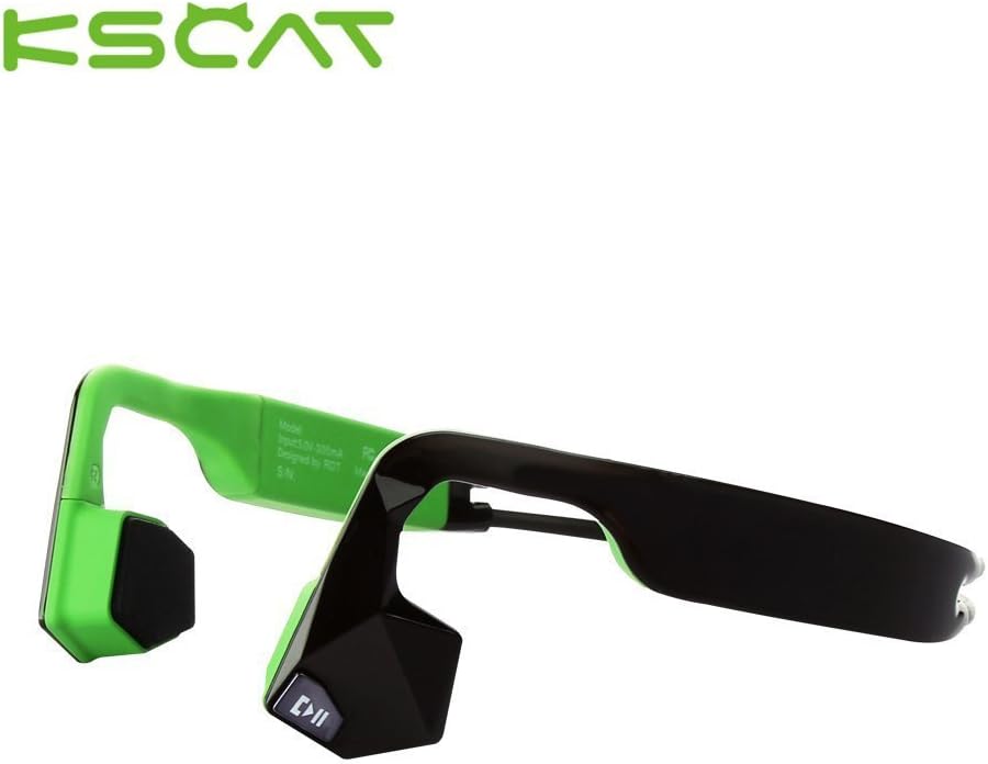 KSCAT Bone Conduction Headphones IPX6 Waterproof Sport Bluetooth Earphones with MIC Noise Cancelling NICE 5 Green