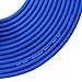 GLS Audio 25ft Colored Blue Mic Cable Patch Cords - XLR Male to XLR Female Blue Microphone Cables - 25' Balanced Mike Snake Cord