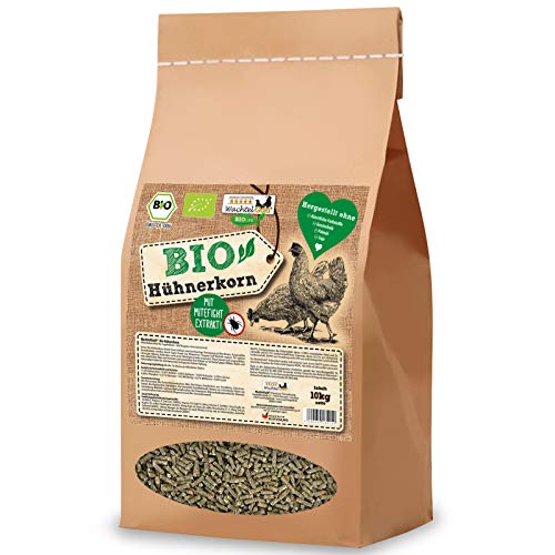 ChickenGold ProNatur-Hühnerkorn 10kg - Hühnerfutter Pellets - Bio Legekorn Biofutter - sojafrei
