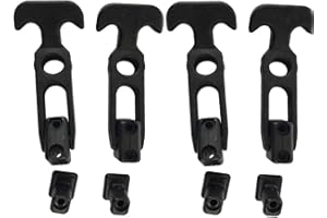 Chiloskit 4 Packs 6.3" T-Handle Rubber Flexible Draw Latches fit for Toolbox Cooler Golf Cart/Farm Machinery, A78 (A78-2)