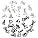 Bignc 192 Set Sewing Hooks and Eyes Closure for Bra，Clothing and Pants, 4 Sizes (Silver and Black)