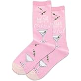 Hotsox Women's Mama Needs A Cocktail Crew Socks 1 Pair