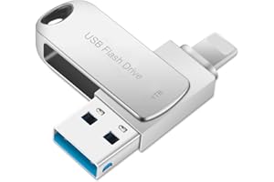 DEZOBYTE USB Flash Drive for Phone Thumb Drive 1TB Photo Stick External Storage USB C Memory Stick Compatible iPhone Android Mac Book Pad USB C and PC Silvre XY02 1TB